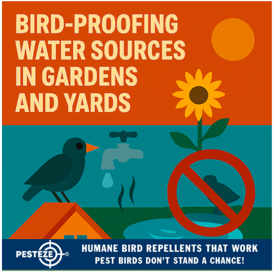 BIRD-PROOFING WATER SOURCES IN GARDENS AND YARDS