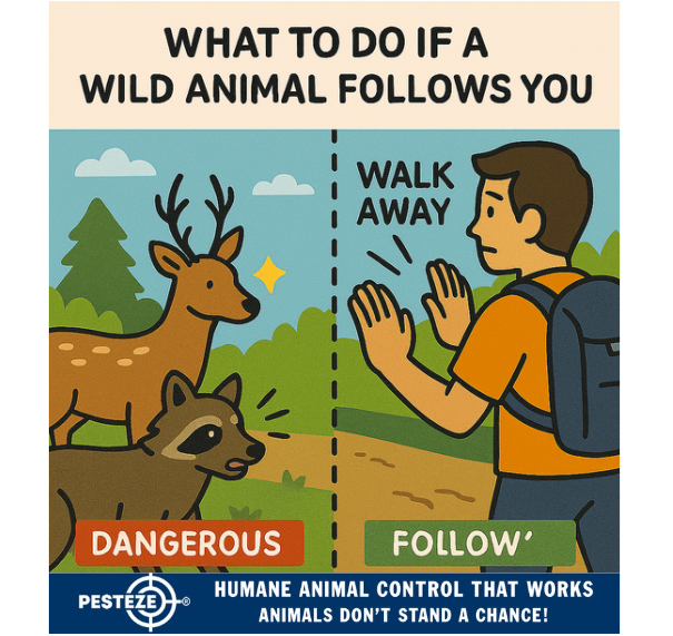 WHAT TO DO IF A WILD ANIMAL FOLLOWS YOU