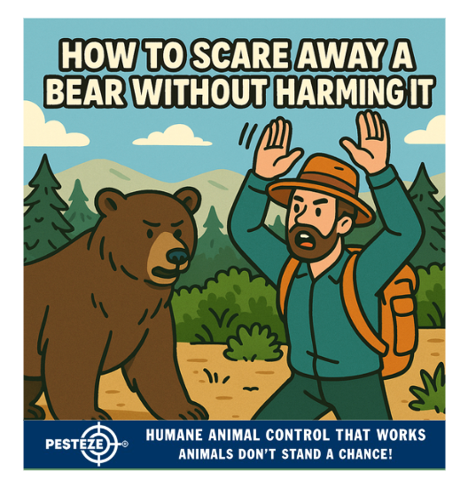 HOW TO SCARE AWAY A BEAR WITHOUT HARMING IT