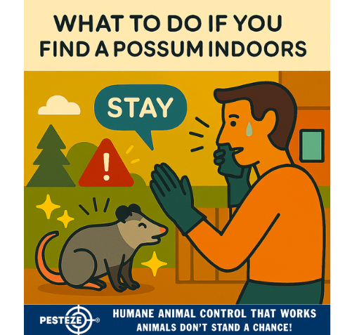 WHAT TO DO IF YOU FIND A POSSUM INDOORS
