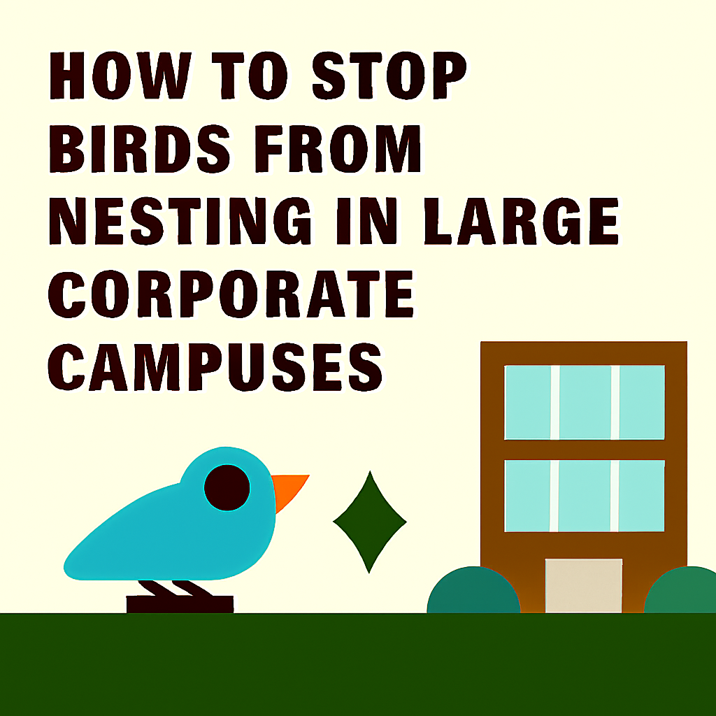 HOW TO STOP BIRDS FROM NESTING IN LARGE CORPORATE CAMPUSES