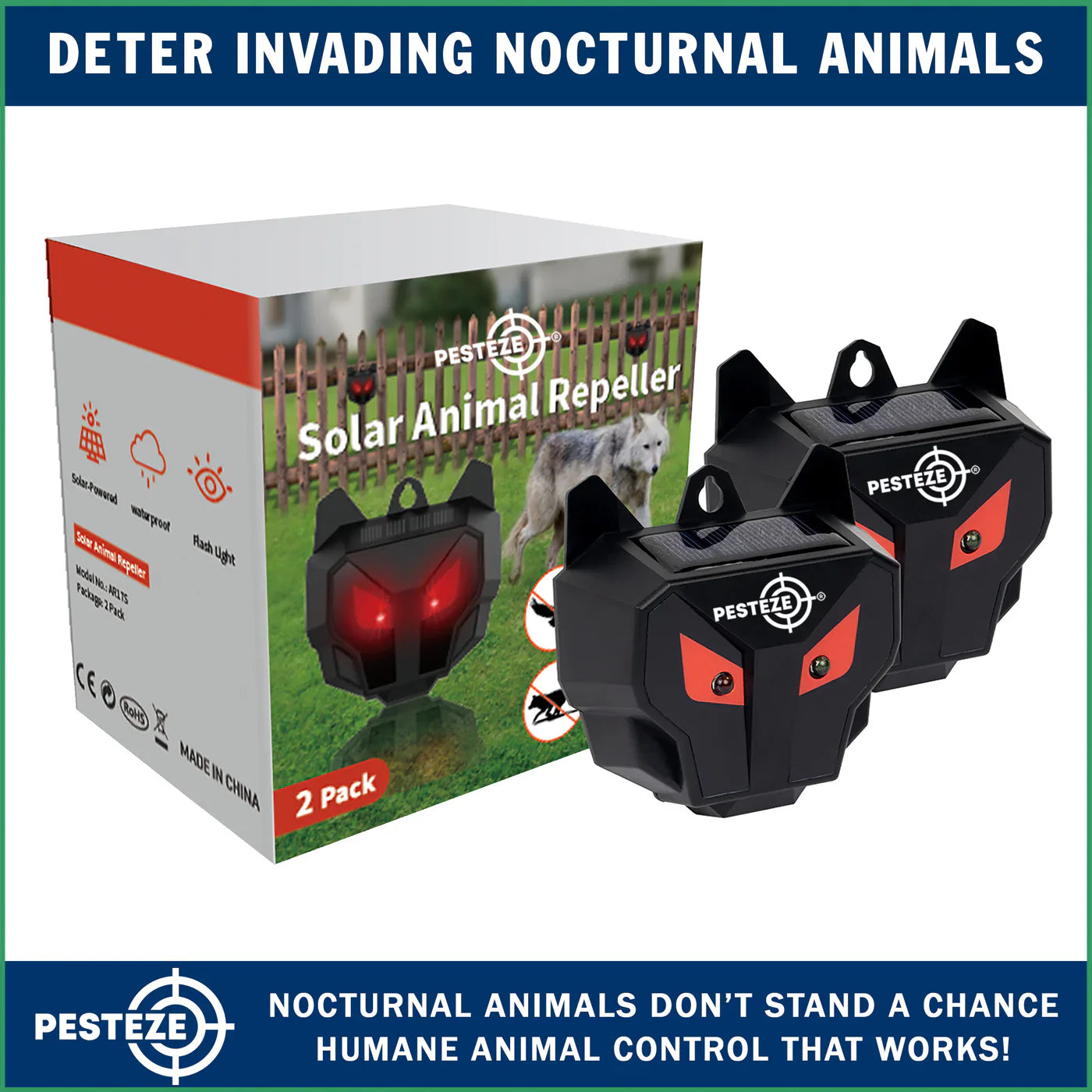 PESTEZE® LAUNCHES REUSABLE SOLAR NOCTURNAL ANIMAL REPELLERS FOR HUMANE OUTDOOR ANIMAL DETERRENCE