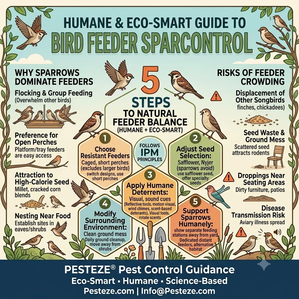 HOW TO KEEP SPARROWS AWAY FROM BIRD FEEDERS HUMANELY