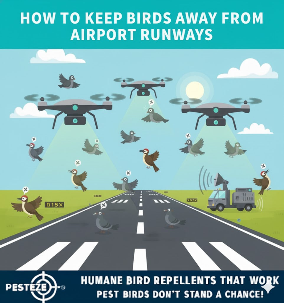 HOW TO KEEP BIRDS AWAY FROM AIRPORT RUNWAYS