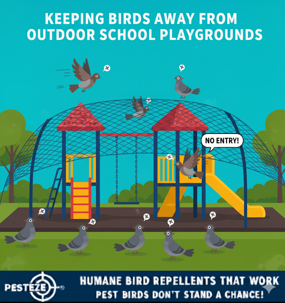 KEEPING BIRDS AWAY FROM OUTDOOR SCHOOL PLAYGROUNDS