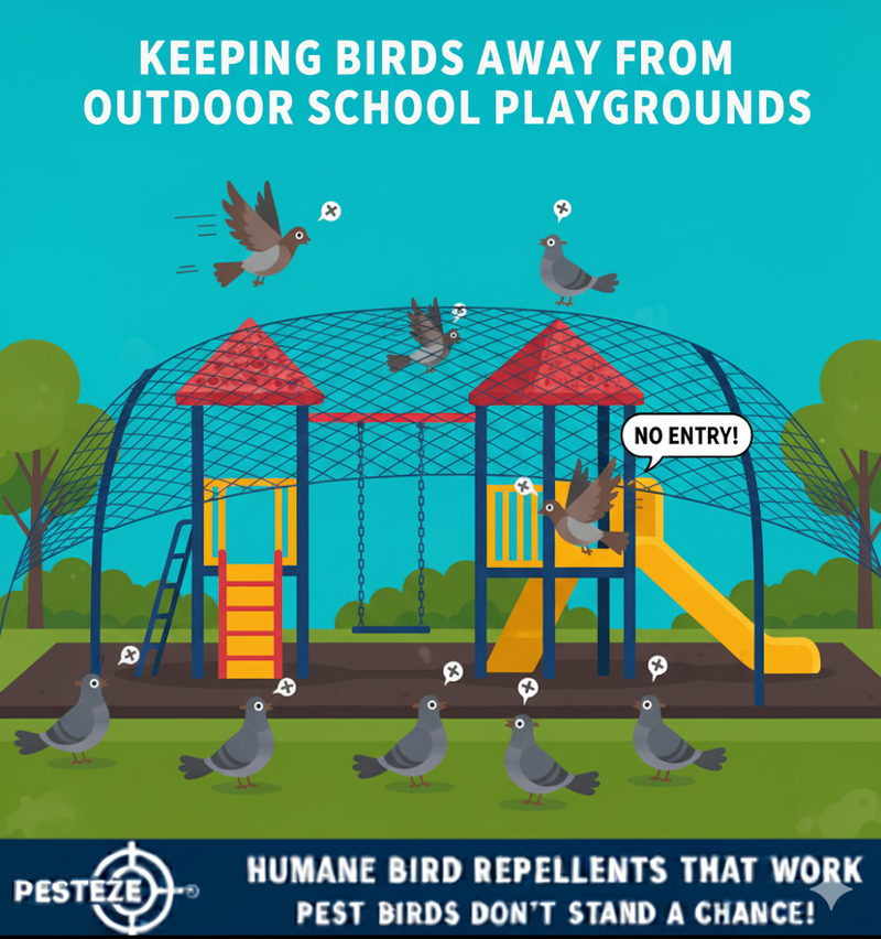 KEEPING BIRDS AWAY FROM OUTDOOR SCHOOL PLAYGROUNDS