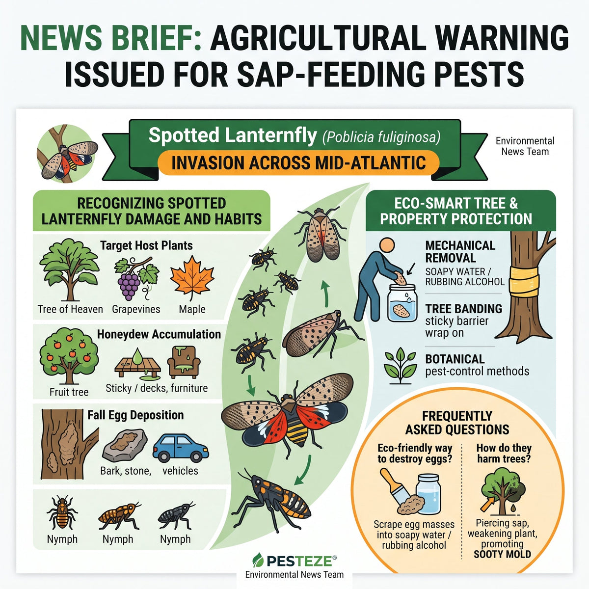 SPOTTED LANTERNFLY POPULATIONS ESCALATE ACROSS MID-ATLANTIC
