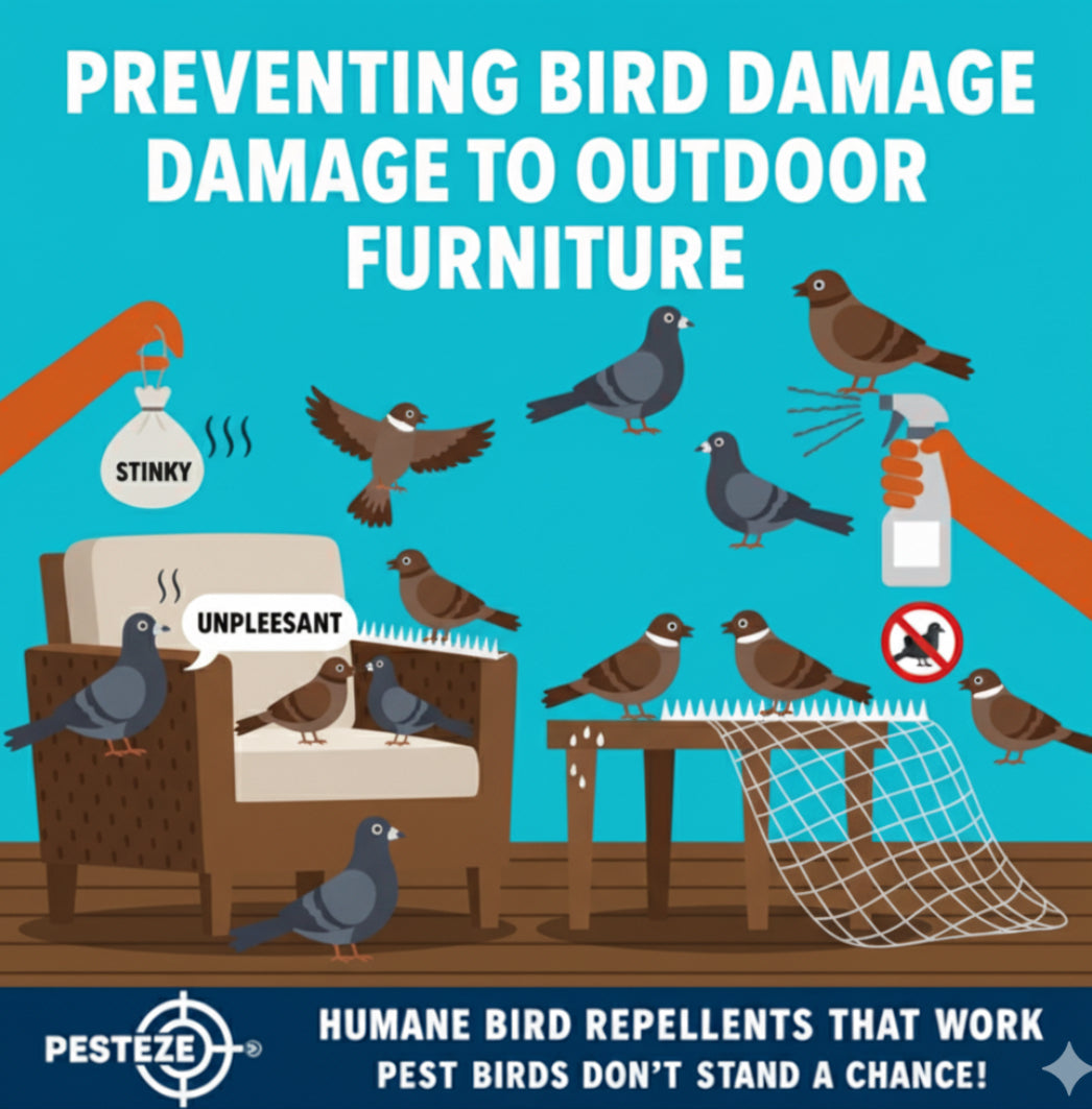 PREVENTING BIRD DAMAGE TO OUTDOOR FURNITURE
