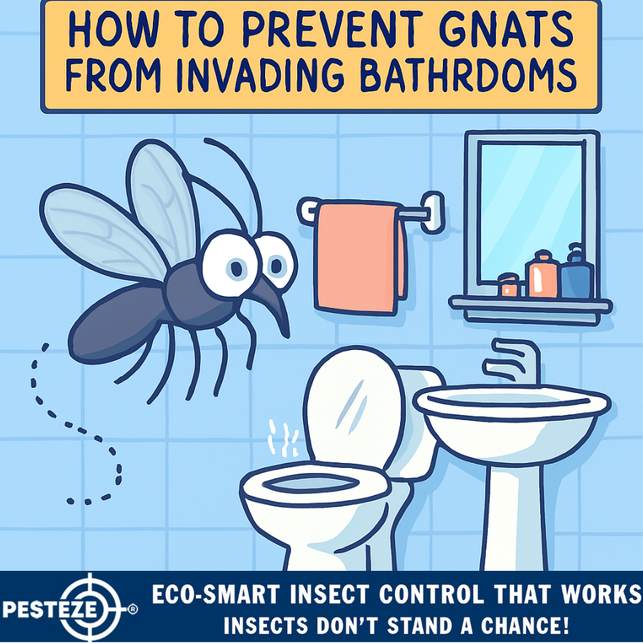 HOW TO PREVENT GNATS FROM INVADING BATHROOMS