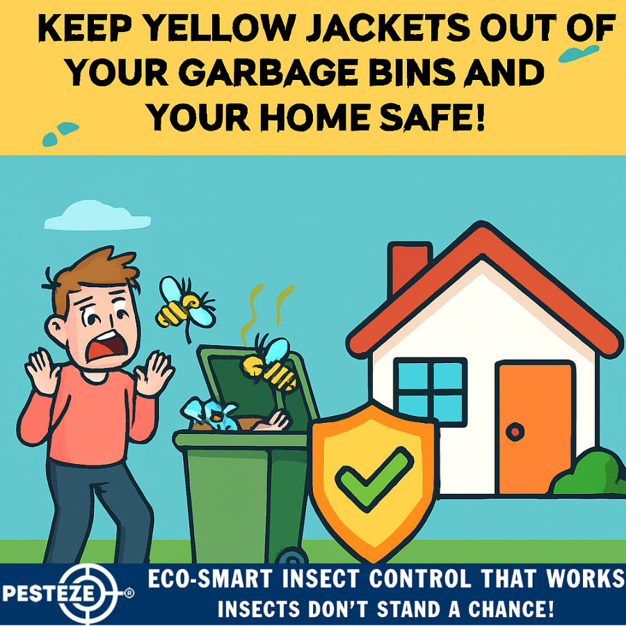 KEEP YELLOW JACKETS OUT OF YOUR GARBAGE BINS AND YOUR HOME SAFE!