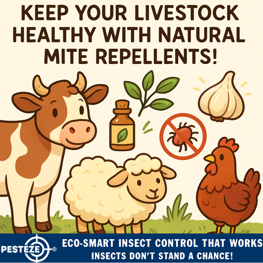 KEEP YOUR LIVESTOCK HEALTHY WITH NATURAL MITE REPELLENTS!