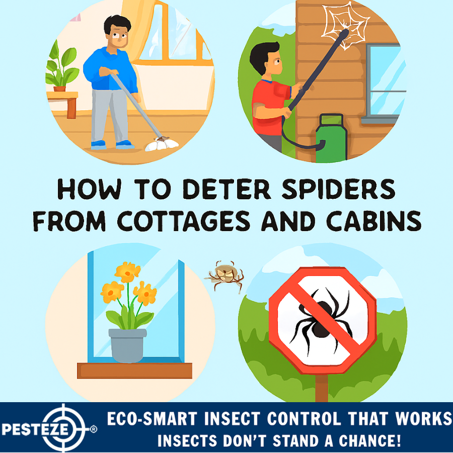 HOW TO DETER SPIDERS FROM COTTAGES AND CABINS