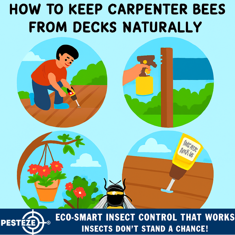 HOW TO KEEP CARPENTER BEES FROM DECKS NATURALLY