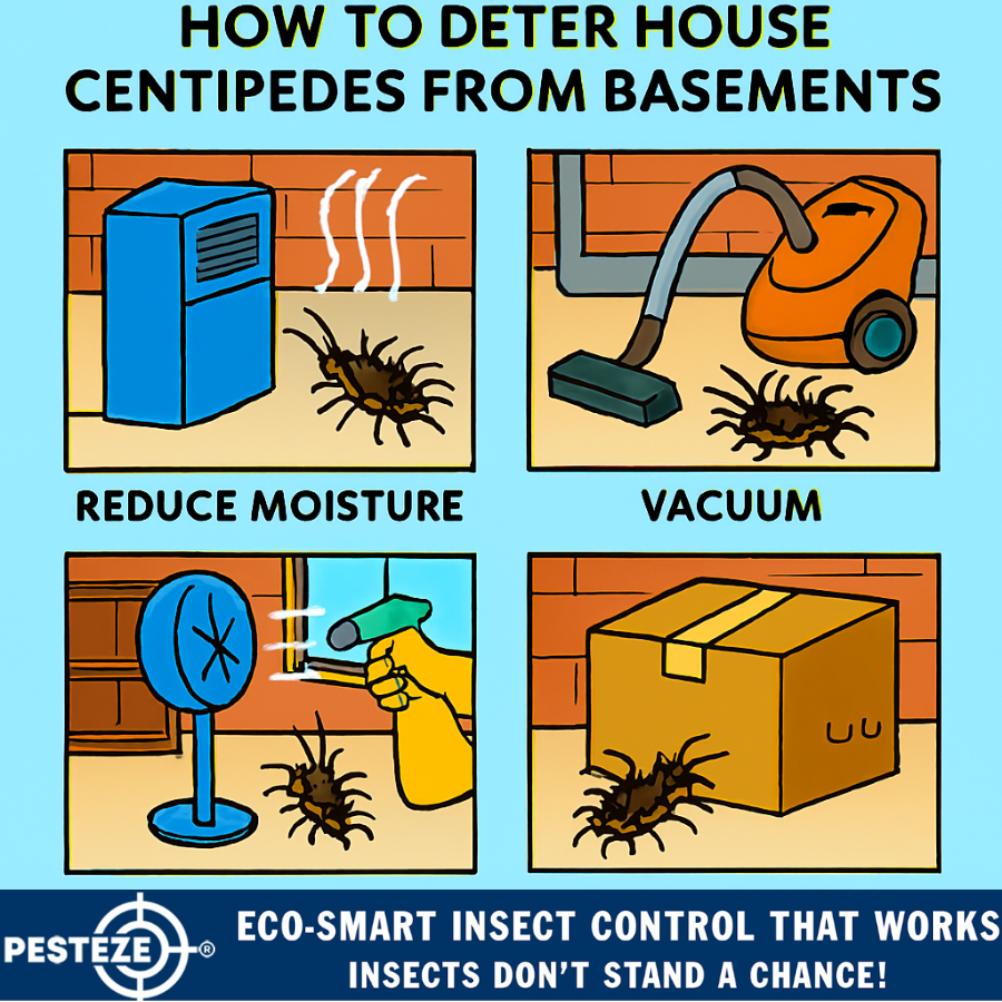 HOW TO DETER HOUSE CENTIPEDES FROM BASEMENTS