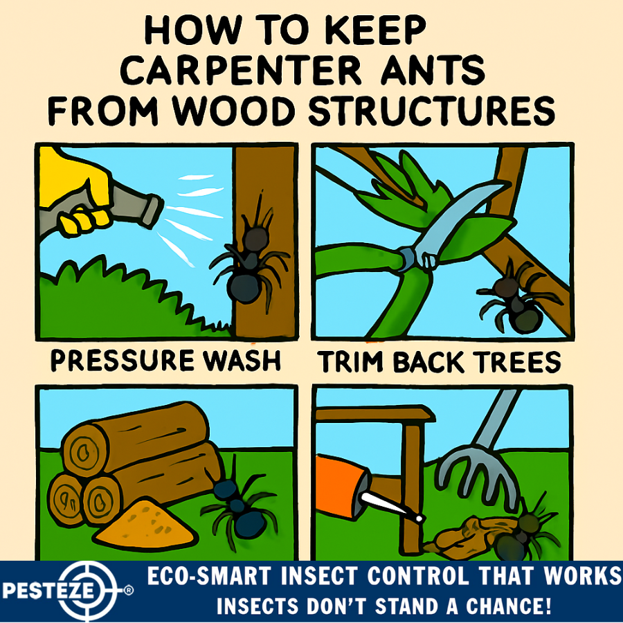 HOW TO KEEP CARPENTER ANTS FROM WOOD STRUCTURES