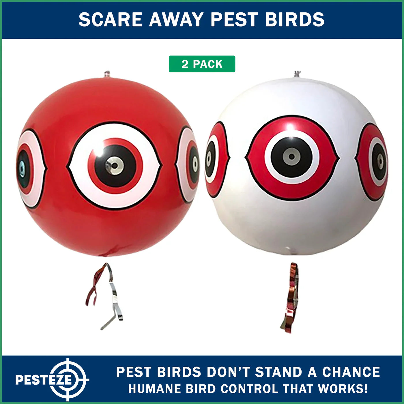 PESTEZE® LAUNCHES LARGE RED & WHITE PREDATOR-EYE BALLOON REPELLENTS FOR HUMANE OUTDOOR BIRD DETERRENCE