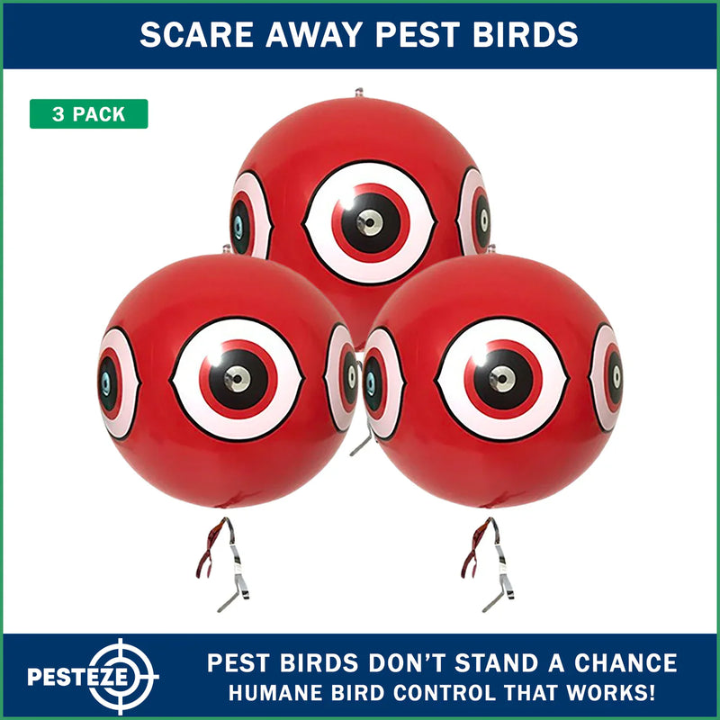 PESTEZE® LAUNCHES LARGE RED BIRD PREDATOR-EYE BALLOON DETERRENTS FOR OUTDOOR PROPERTY PROTECTION