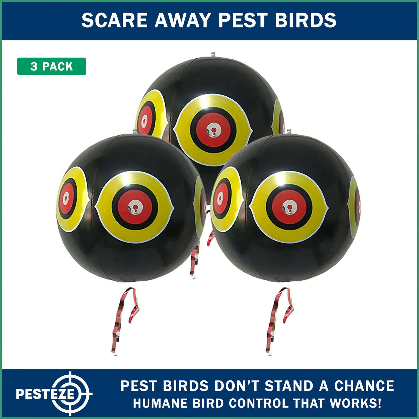 PESTEZE® LAUNCHES LARGE BLACK PREDATOR-EYE BALLOON DECOYS FOR HUMANE OUTDOOR BIRD DETERRENCE