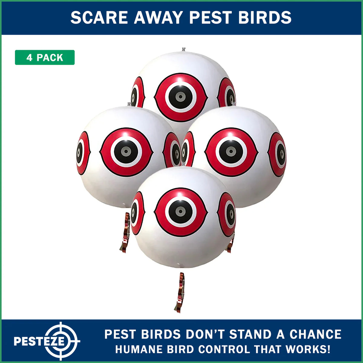 PESTEZE® LAUNCHES LARGE WHITE PREDATOR-EYE BALLOON DECOYS FOR HUMANE OUTDOOR BIRD DETERRENCE