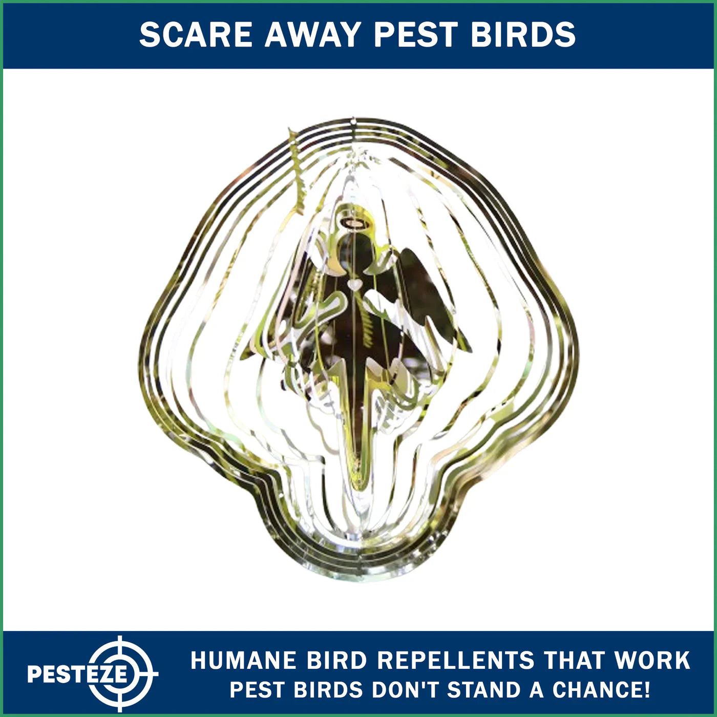 PESTEZE® LAUNCHES LARGE ANGEL 3D WIND SPINNER FOR HUMANE OUTDOOR BIRD DETERRENCE