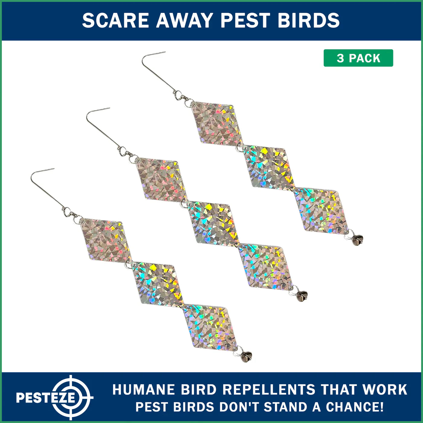 PESTEZE® LAUNCHES SHINY HOLOGRAPHIC SQUARES FOR HUMANE OUTDOOR BIRD DETERRENCE