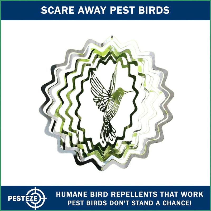 PESTEZE® LAUNCHES HUMMINGBIRD STAINLESS STEEL 3D WIND SPINNER FOR HUMANE BIRD AND CRITTER DETERRENCE
