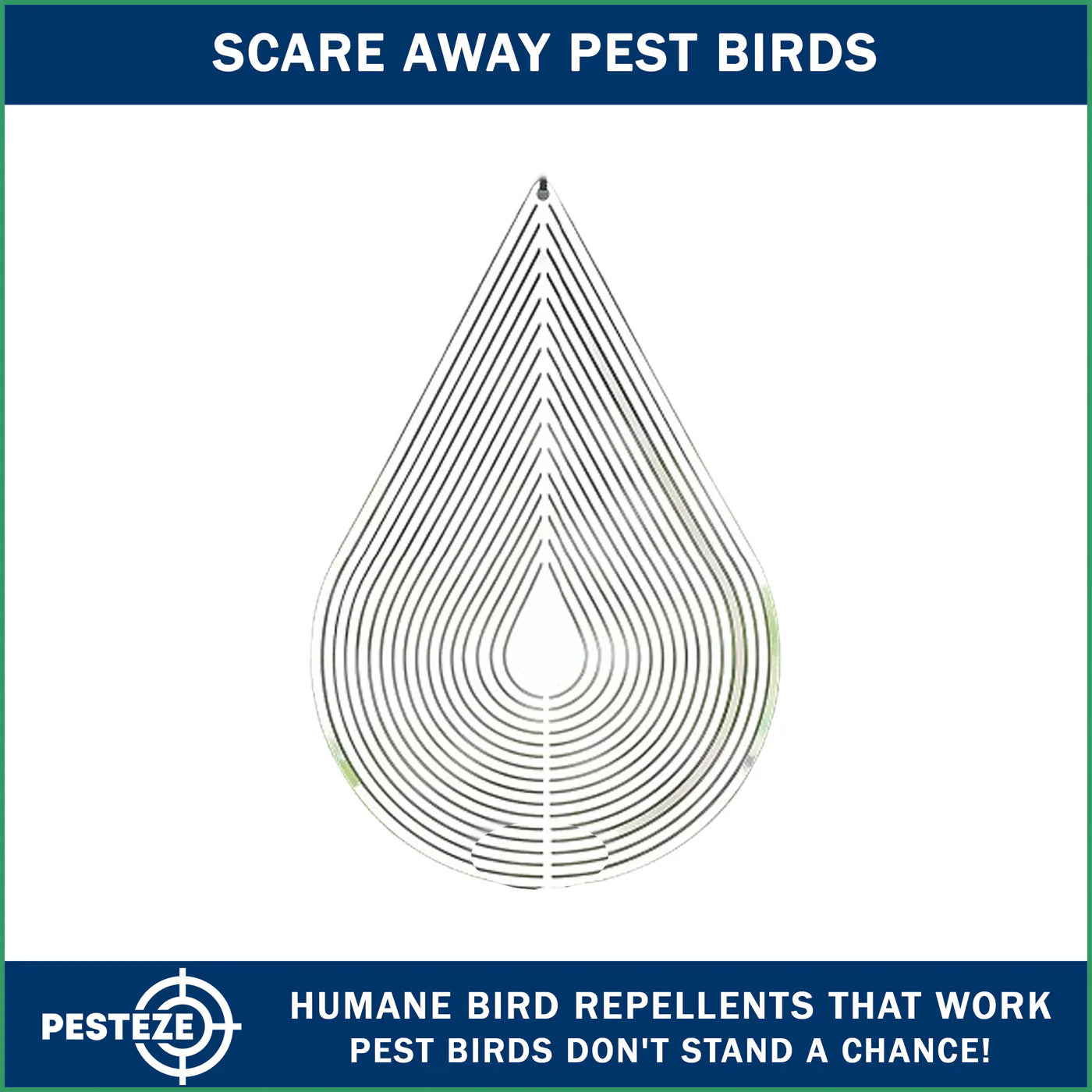PESTEZE® LAUNCHES WATER DROPLET 3D WIND SPINNER FOR HUMANE OUTDOOR BIRD DETERRENCE