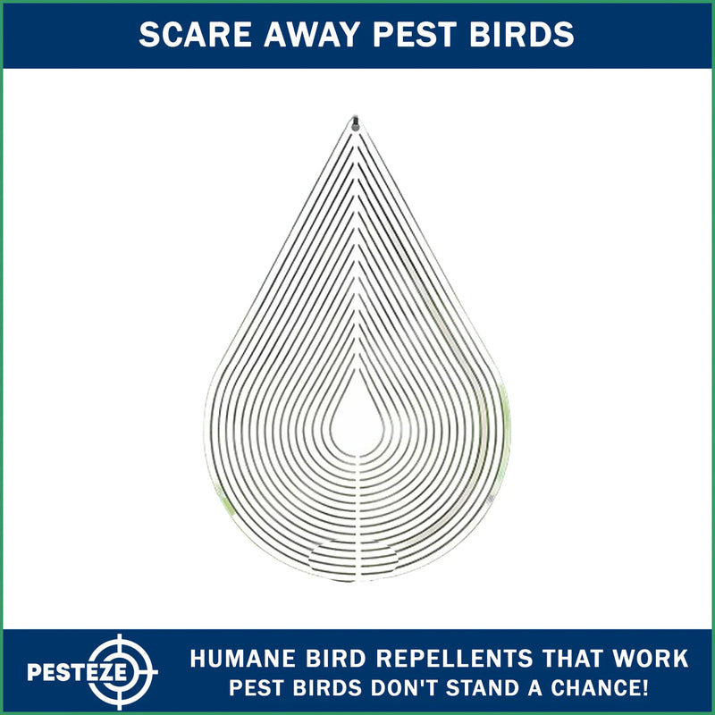 PESTEZE® LAUNCHES WATER DROPLET 3D WIND SPINNER FOR HUMANE OUTDOOR BIRD DETERRENCE