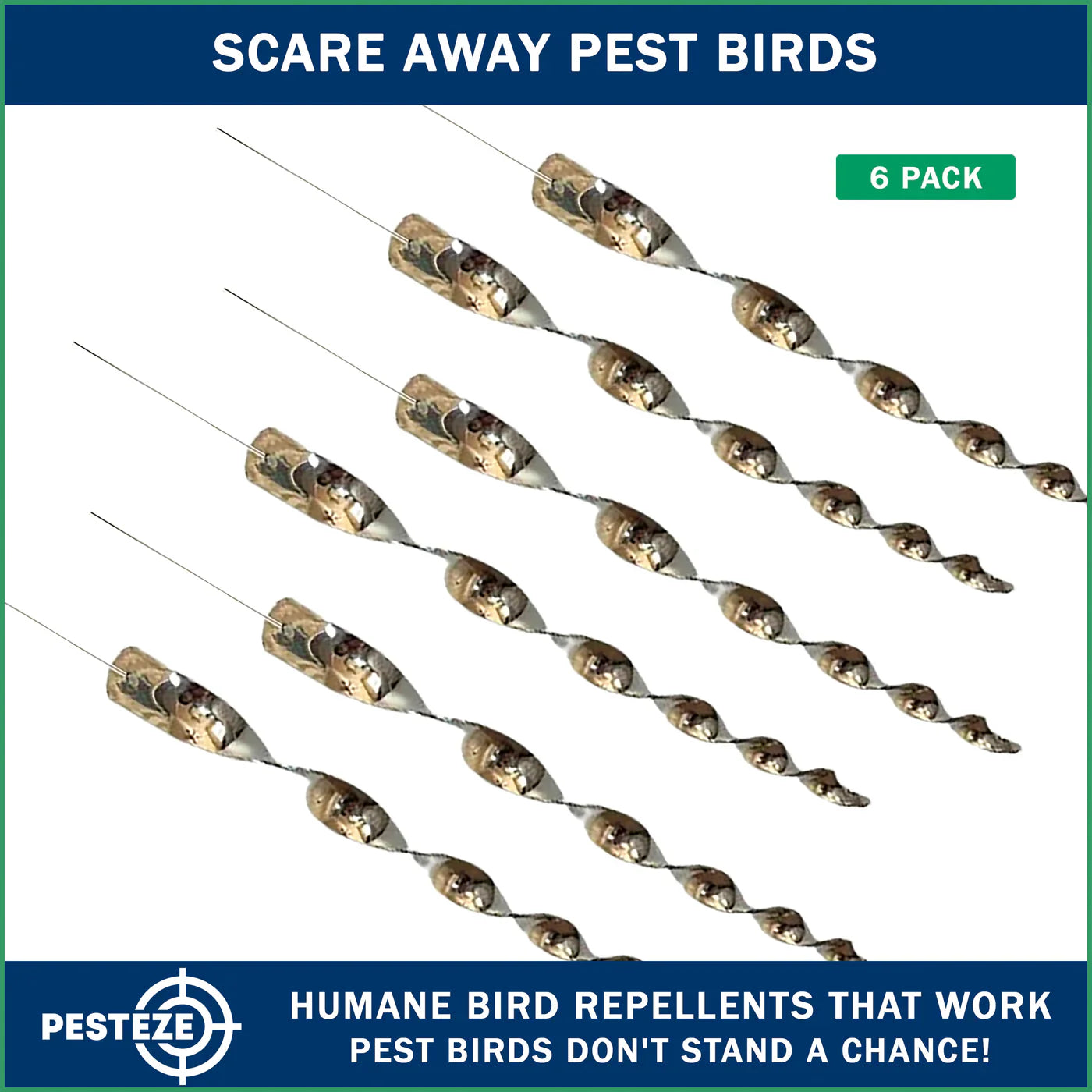 PESTEZE® LAUNCHES 12” SILVER SHINY REFLECTIVE BIRD SCARE RODS FOR HUMANE OUTDOOR BIRD DETERRENCE