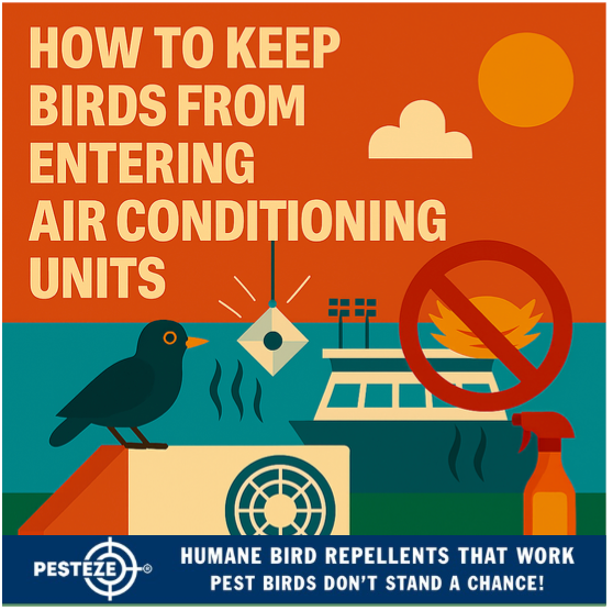 HOW TO KEEP BIRDS FROM ENTERING AIR CONDITIONING UNITS