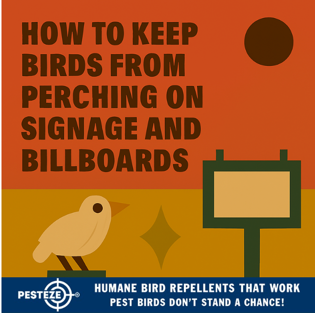 HOW TO KEEP BIRDS FROM PERCHING ON SIGNAGE AND BILLBOARDS