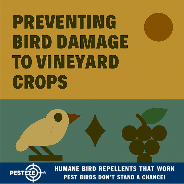 PREVENTING BIRD DAMAGE TO VINEYARD CROPS