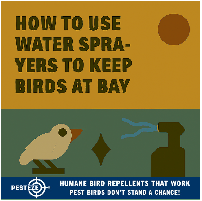 HOW TO USE WATER SPRAYERS TO KEEP BIRDS AT BAY