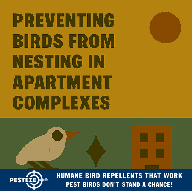 PREVENTING BIRDS FROM NESTING IN APARTMENT COMPLEXES