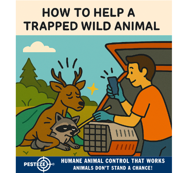 HOW TO HELP A TRAPPED WILD ANIMAL