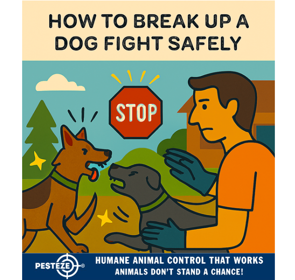 HOW TO BREAK UP A DOG FIGHT SAFELY