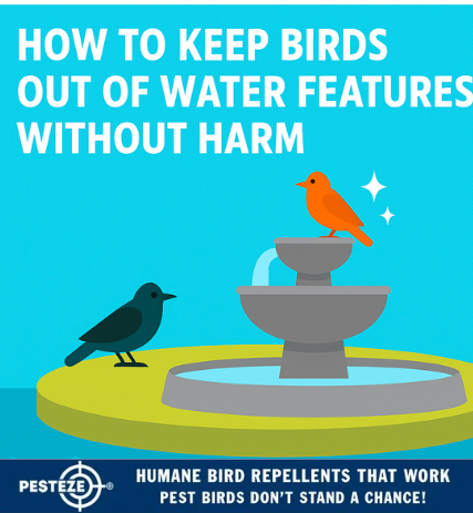 HOW TO KEEP BIRDS OUT OF WATER FEATURES WITHOUT HARM