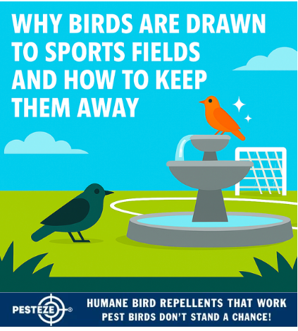WHY BIRDS ARE DRAWN TO SPORTS FIELDS AND HOW TO KEEP THEM AWAY