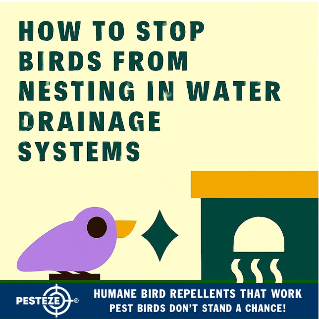 HOW TO STOP BIRDS FROM NESTING IN WATER DRAINAGE SYSTEMS