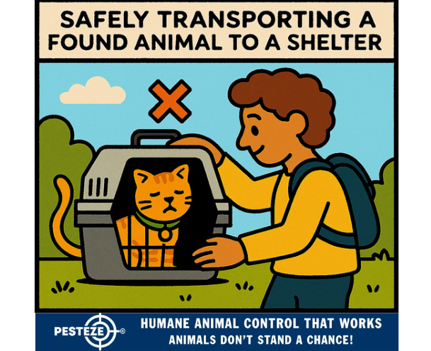 SAFELY TRANSPORTING A FOUND ANIMAL TO A SHELTER