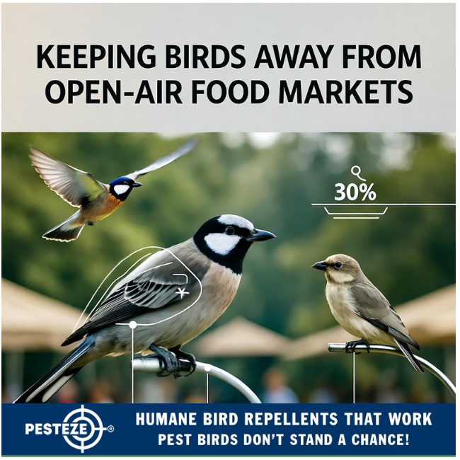 KEEPING BIRDS AWAY FROM OPEN-AIR FOOD MARKETS
