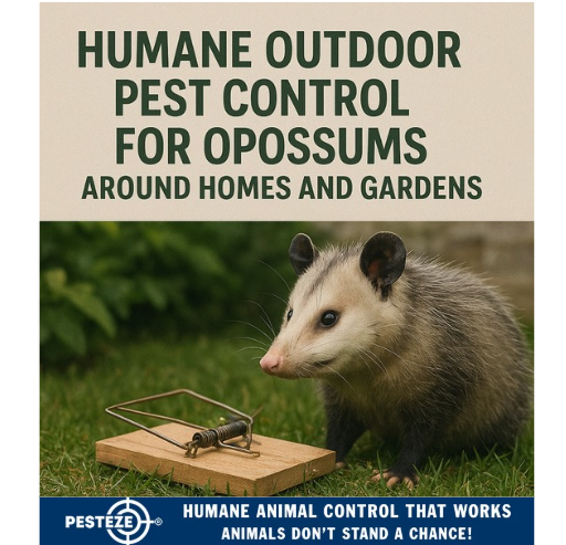 HUMANE OUTDOOR PEST CONTROL FOR OPOSSUMS AROUND HOMES & GARDENS