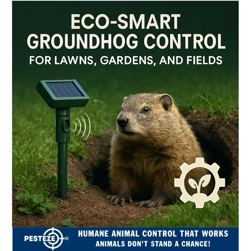 ECO-SMART GROUNDHOG CONTROL FOR LAWNS, GARDENS, AND FIELDS