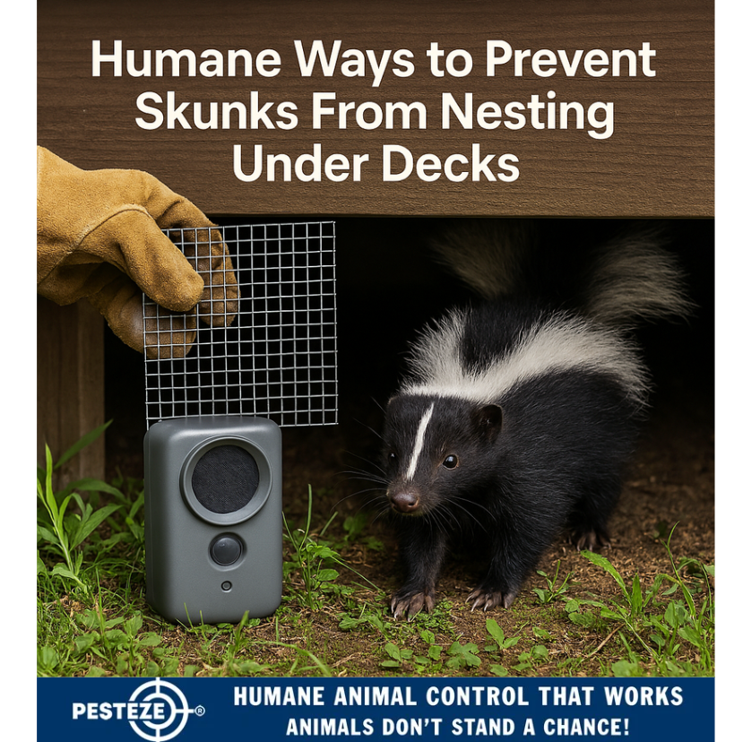 HUMANE WAYS TO PREVENT SKUNKS FROM NESTING UNDER DECKS