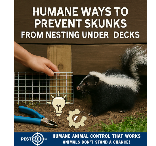 HUMANE WAYS TO PREVENT SKUNKS FROM NESTING UNDER DECKS