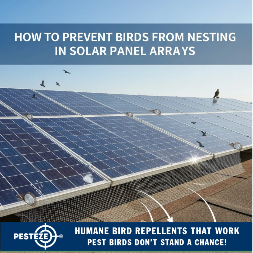 HOW TO PREVENT BIRDS FROM NESTING IN SOLAR PANEL ARRAYS
