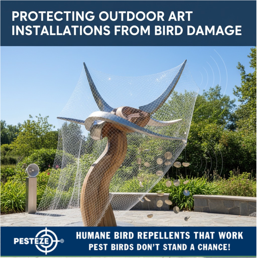 PROTECTING OUTDOOR ART INSTALLATIONS FROM BIRD DAMAGE