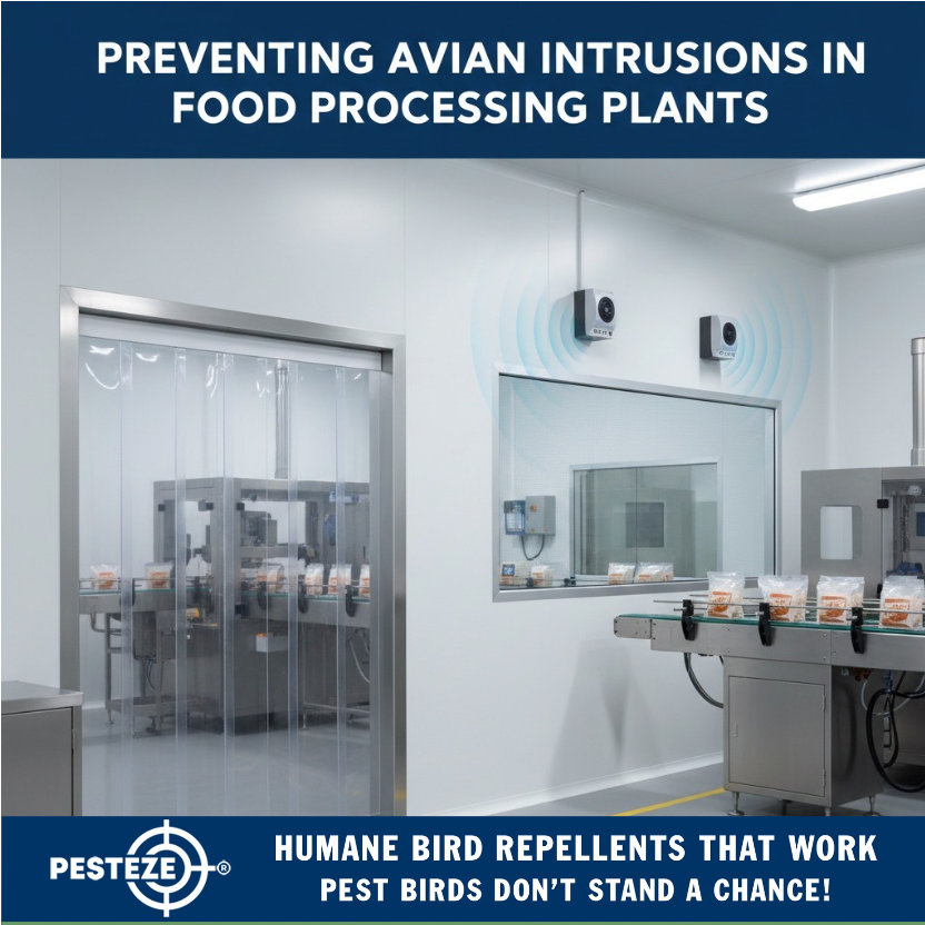PREVENTING AVIAN INTRUSIONS IN FOOD PROCESSING PLANTS