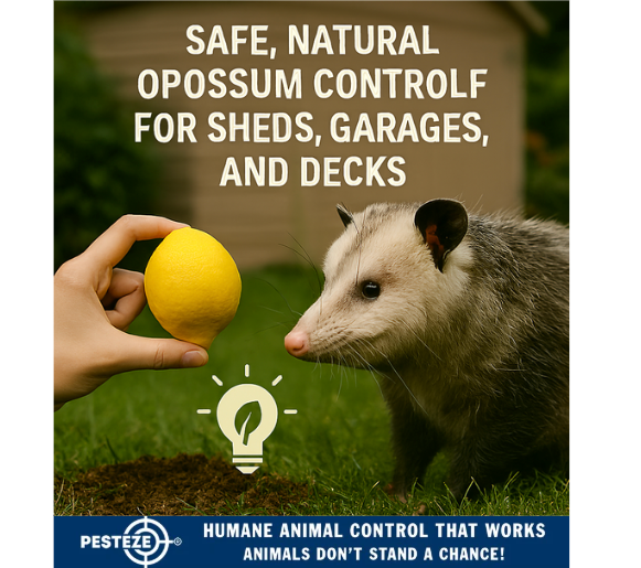 SAFE, NATURAL OPOSSUM CONTROL FOR SHEDS, GARAGES, AND DECKS