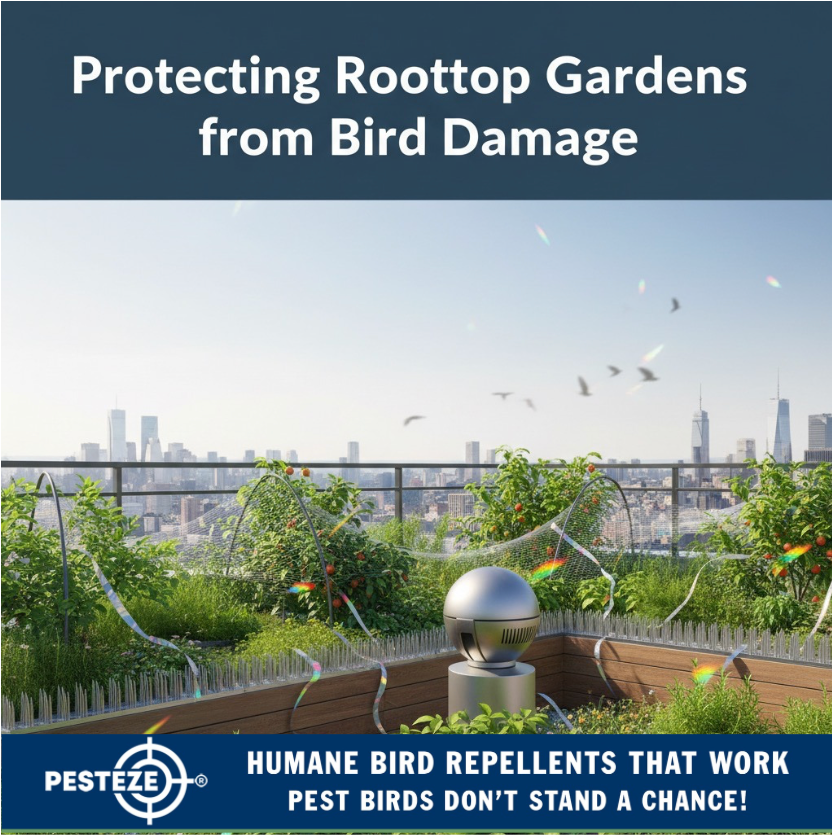 PROTECTING ROOFTOP GARDENS FROM BIRD DAMAGE